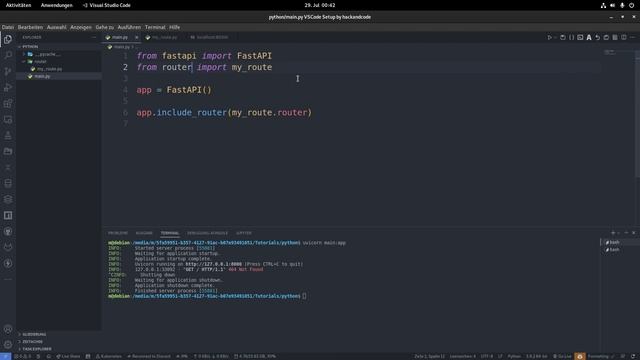 FastAPI Tutorial #02 Funktionen auslagern [Full-HD] [Deutsch/German] смотреть онлайн