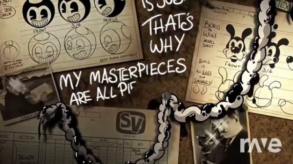 Animated Bendy And The Ink Song! Machine - Art Of Darkness & Find The Keys | RaveDj