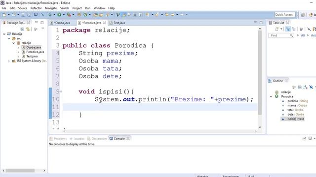 relacije - programiranje: JAVA - ECLIPSE смотреть онлайн