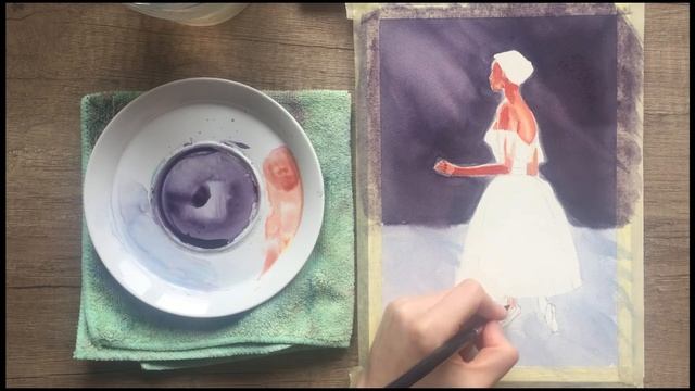 Watercolor Ballerina Painting| Ballet Dancer Painting| Как нарисовать балерину акварелью смотреть онлайн