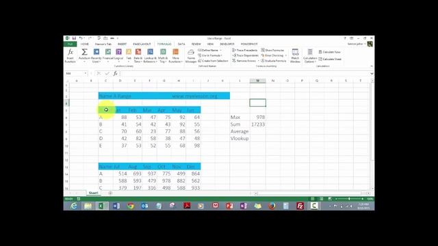 Name a Range in Excel смотреть онлайн