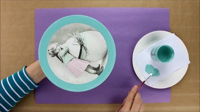 Decoupage plate - Painted plate - Decoupage tutorial - Decoupage for beginners