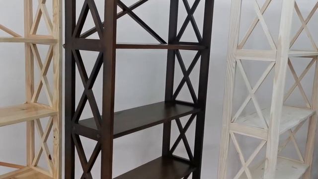 Этажерка, стеллаж деревянная выполненная в стиле лофт М6 смотреть онлайн