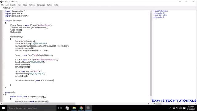 How to write Action Listener Anonymously ? | Inner Class | Java Swing Tutorial #029 смотреть онлайн