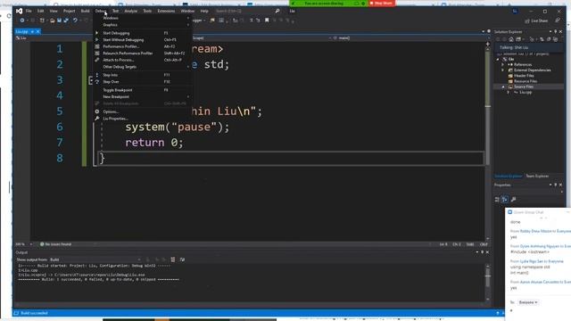 C++ Programming , build and debug ( compile) program to generate exe file смотреть онлайн