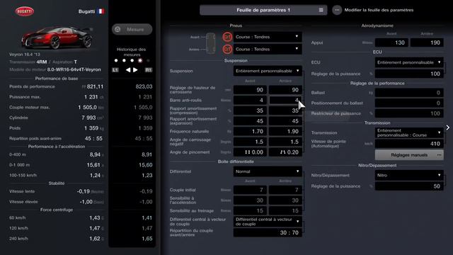 GRAN TURISMO 7 - Bugatti Veyron Custom & Test : ELLE FAIT DES WHEELING À 460 KM/H ! смотреть онлайн