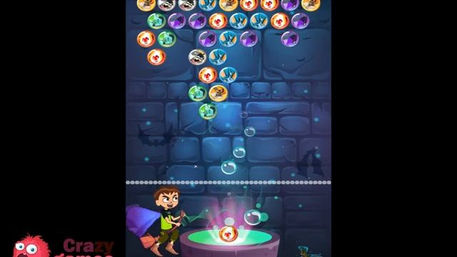 Ben 10 Halloween Bubble Shooter| Walkthrough CrazyGamesOnline смотреть онлайн