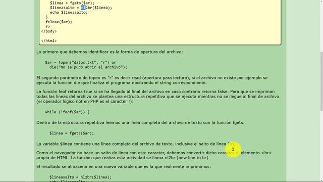 PHP Esenciales: 43 CONCEPTO 16 Apertura Archivo Función fopen() y Lectura con la Función fgets() смотреть онлайн