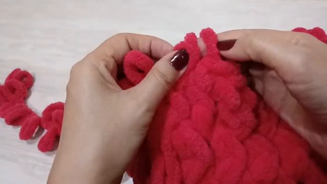 Обвязка "Волна" для пледа из пряжи Alize Puffy смотреть онлайн