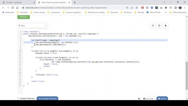 Leetcode BiWeekly contest 80 Match Substring After Replacement смотреть онлайн