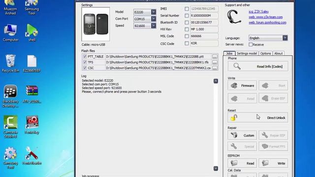 samsung E2220 unlock with z3x смотреть онлайн