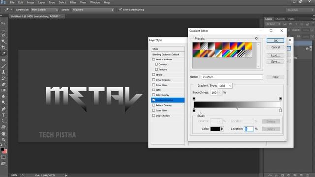 How to Create Metal Text Effect on Adobe Photoshop | Silver Text Effects смотреть онлайн