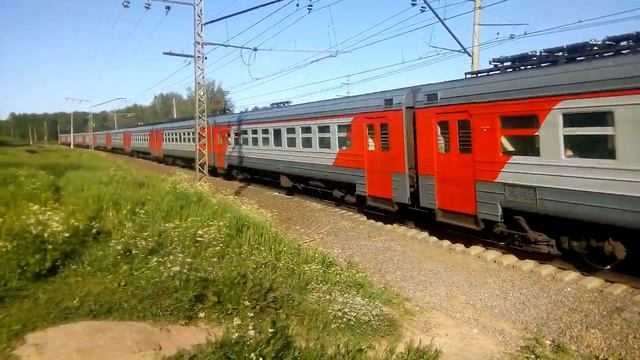 Электропоезд ЭД4М-0162. Перегон Пост 81 км-Сергиев Посад смотреть онлайн