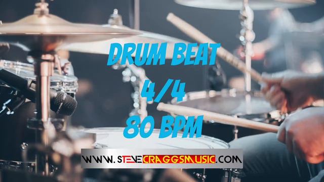 4/4 Simple Drum Beat @ 80 BPM | Metronome, Time Feel, Drum Loop смотреть онлайн