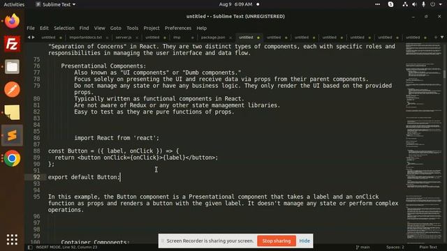 React interview questions in Hindi #3 Difference Presentational component and a Container component смотреть онлайн