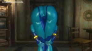 Samus Aran Posing in Skyrim