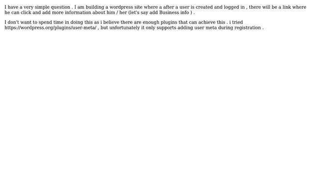 Wordpress: Add user meta after a user has registered and logged In смотреть онлайн