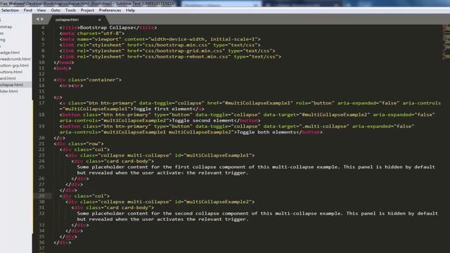 Multi Collapse in Bootstrap, Lec-36|Bootstrap 4 tutorials for beginners in Urdu/Hindi| смотреть онлайн