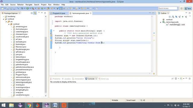 Simple java program to remove vowels from the string смотреть онлайн