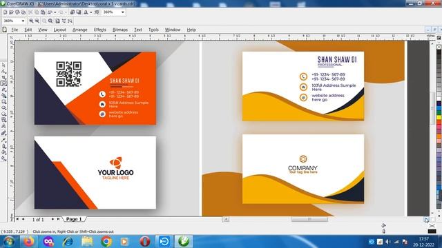 Business card new design 2023 l corel draw смотреть онлайн