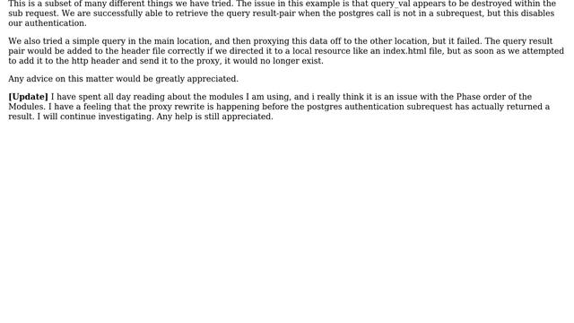DevOps & SysAdmins: Using Postgres Basic Auth in NGINX to add query result to Proxy HTTP Header смотреть онлайн