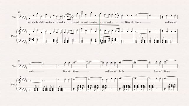 Cello - Hallelujah Chorus - George Handel - Sheet Music, Chords, & Vocals смотреть онлайн