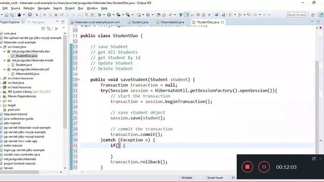 #4. Hibernate CRUD Example in Eclipse IDE with Maven and MySQL Database смотреть онлайн