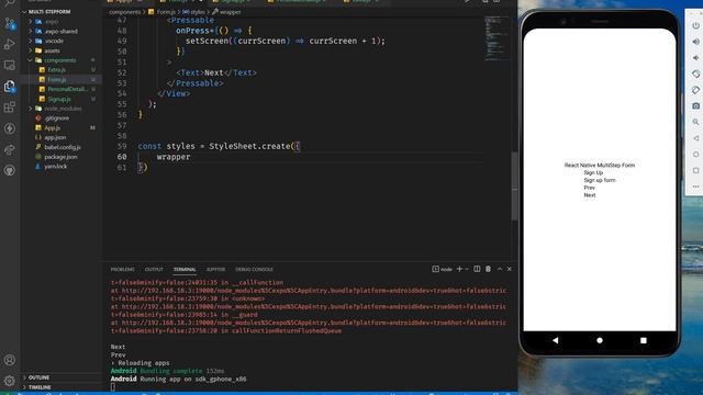 React Native Project - Multi Step Form смотреть онлайн