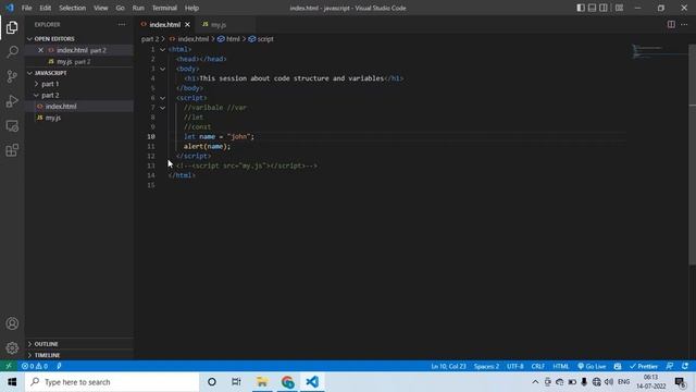 The Modern JavaScript Tutorial | Part 2 | Code Structure & Variables | Tech Quick Learner смотреть онлайн