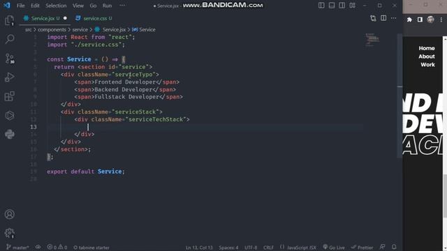 {4} Cara Membuat Personal Website Menggunakan React JS (Work, Service, & Footer) смотреть онлайн