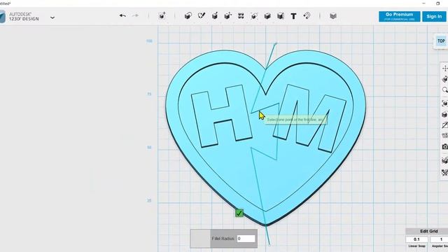 123D Design # Валентинка на 3Д принтере смотреть онлайн