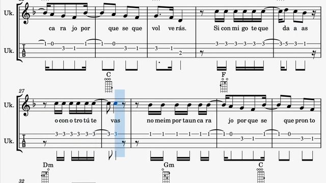FELICES LOS CUATRO - MALUMA - PARTITURA Y TABS смотреть онлайн