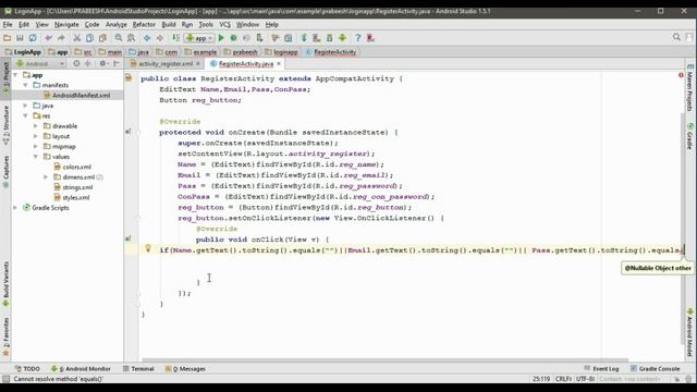Android Login/Register App with MySQL-08- Registration Coding -1 смотреть онлайн