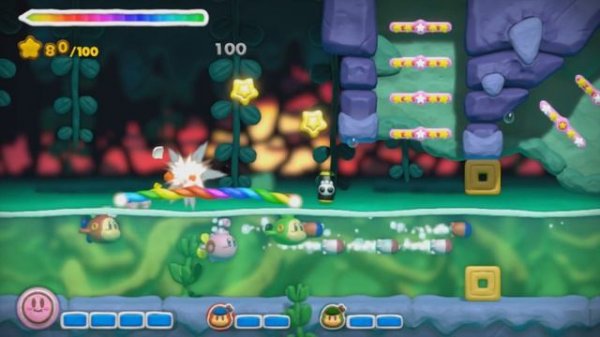 Kirby and the Rainbow Curse / Paintbrush - Full Game (100% Multiplayer Walkthrough)