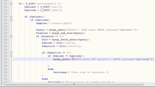 PHP Tutorial: Create a Member System in PHP | Create a email activation page for member system (2/2 смотреть онлайн