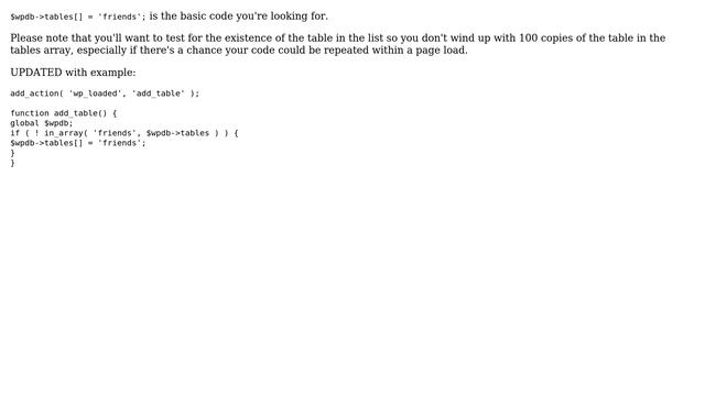 Wordpress: Where do I add a new table's name in wpdb? (3 Solutions!!) смотреть онлайн