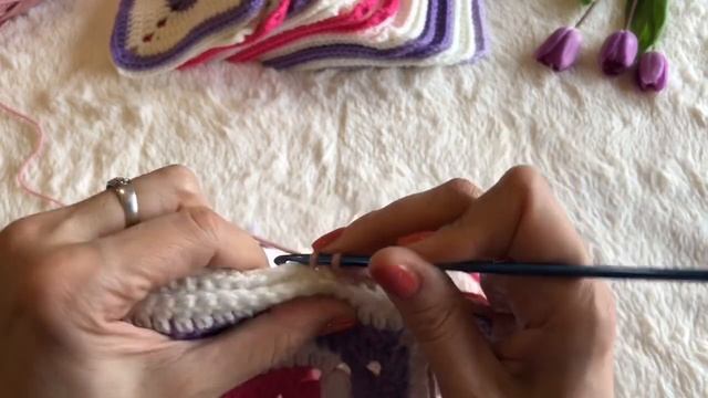 МК. Как соединить квадратные мотивы в плед !Апрель 2020. смотреть онлайн