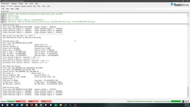 ADRV9025 Transceiver Evaluation Software (TES) DFE Python Code Demo (Follow sequence) смотреть онлайн