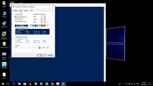 How to Change Windows Powershell Color, Font Size & Font Style in Windows 10 2018 смотреть онлайн