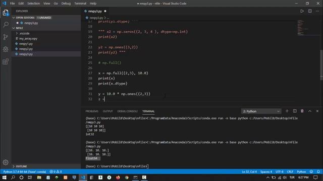 Yeni Başlayanlar İçin NumPy - Ders 3 - Gömülü Fonksiyonlar I, ones, zeros, diag, eye... смотреть онлайн