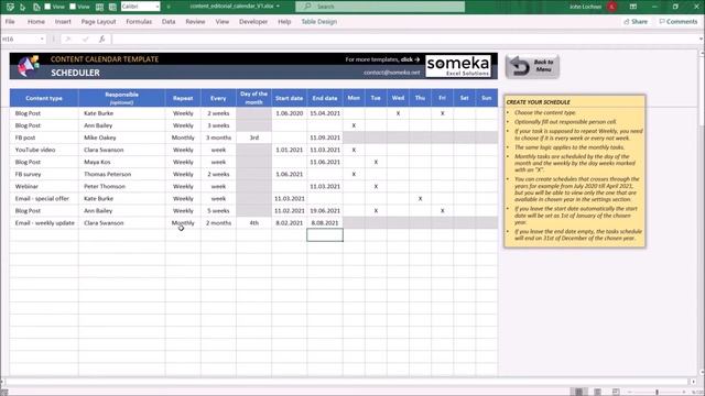 Content Calendar Template | Excel Template Every Marketer Needs смотреть онлайн