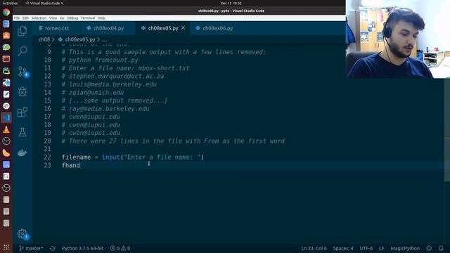 "Python for Everybody" Chapter 8 - Lists (Solved Exercises) смотреть онлайн