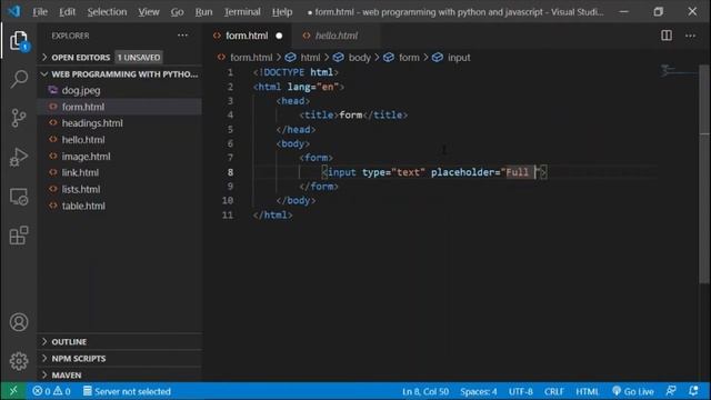 Forms in HTML - Input Fields : Web Programming With Python and JavaScript смотреть онлайн