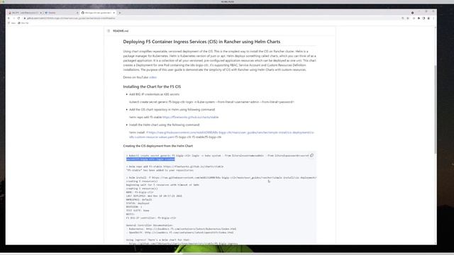 Deploying F5 Container Ingress Services in Rancher using Helm смотреть онлайн