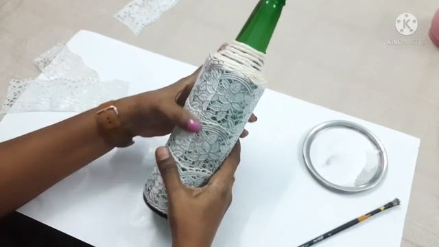 Bottle Art / Craft. Best Bottle Vase From Waste Products. Home Decor Ideas.