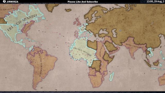 British & Portuguese Empire Vs French & Spanish Empire - HOI4 Timelapse 2022 смотреть онлайн