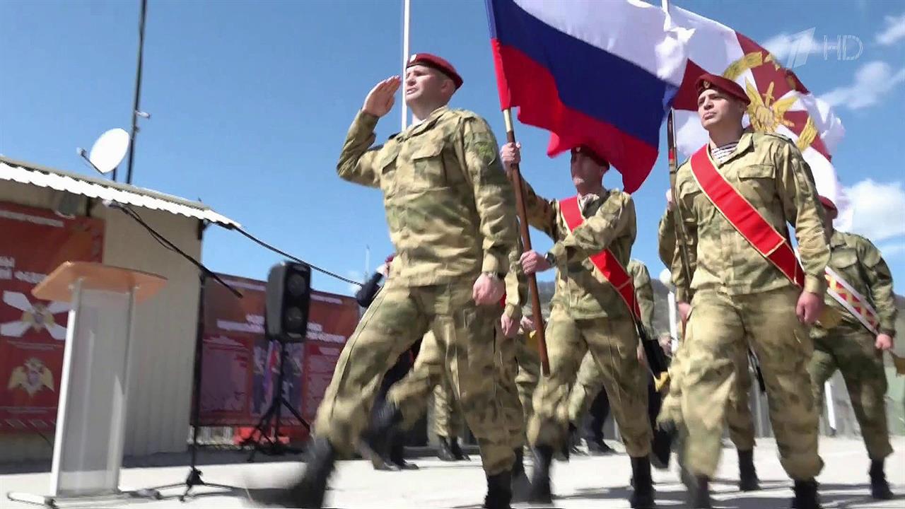 В Краснодарском крае в центре горной подготовки св...выки на учениях продемонстрировали росгвардейцы