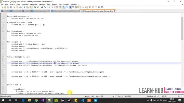 Docker cli | volume and sharing of drives and directories to Container | Rahul Kinge смотреть онлайн