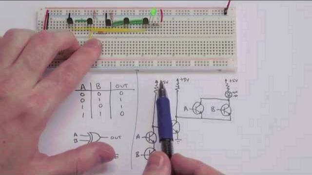Making logic gates from transistors смотреть онлайн