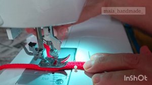 Шитье зигзаг из шнура. Как сшить корзинку в форме сердечка. ?